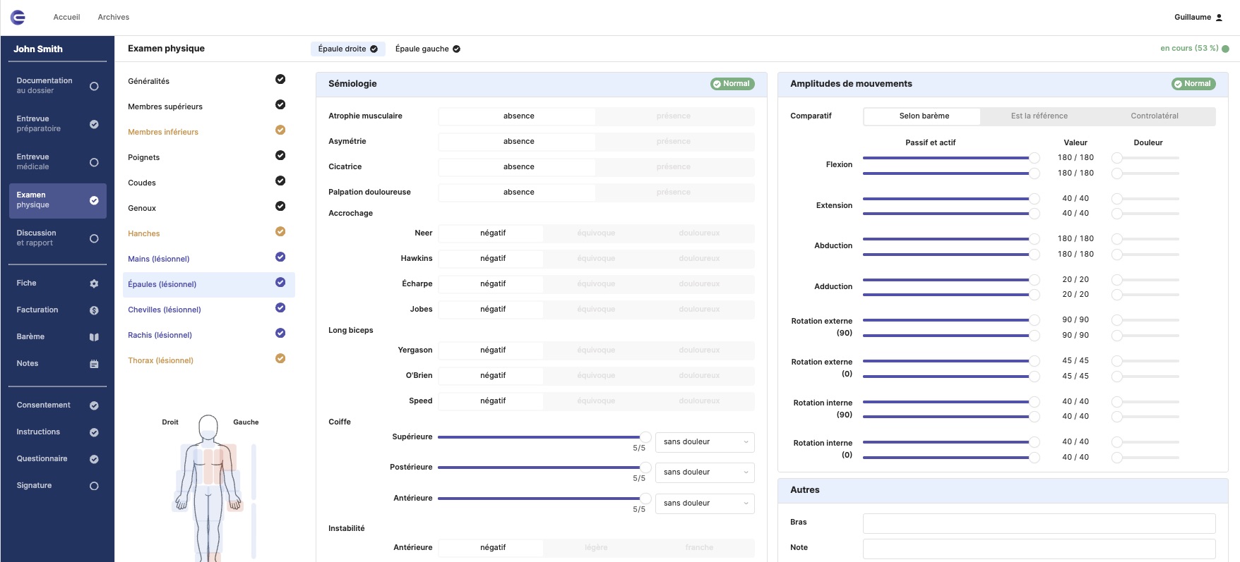 Interface ExpertMSK.ai - Calendrier